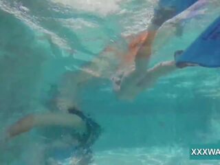 Super Brunette harlot Candy Swims Underwater, xxx movie 32