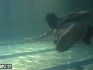 Stupendous groovy Step-sister Anna Siskina with Big Tits in the Swimming