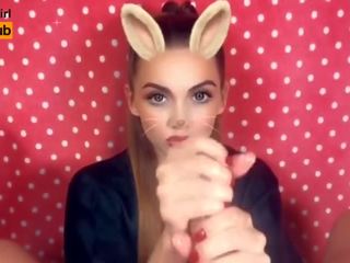 Snapchat POV Oil Jerk OFF | Swallow Cum | voluptuous Bunny