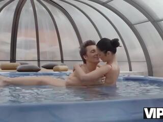 VIP4K. diva is nailed by old womanizer in his personal swimming pool