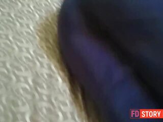 Step dad spy hole in young woman pants and grab pussy! Close up POV fuck n cum